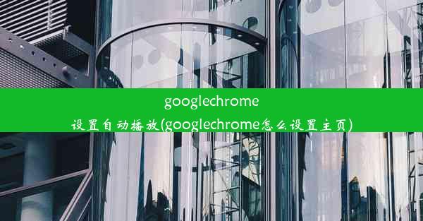 googlechrome设置自动播放(googlechrome怎么设置主页)