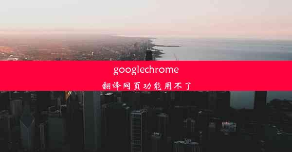 googlechrome翻译网页功能用不了