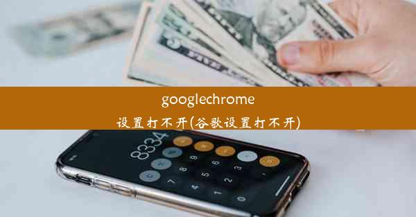 googlechrome设置打不开(谷歌设置打不开)