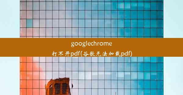 googlechrome打不开pdf(谷歌无法加载pdf)