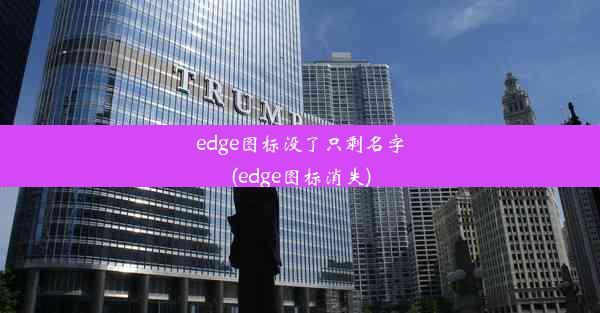 edge图标没了只剩名字(edge图标消失)