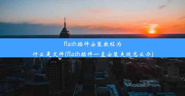 flash插件安装教程为什么是文件(flash插件一直安装失败怎么办)