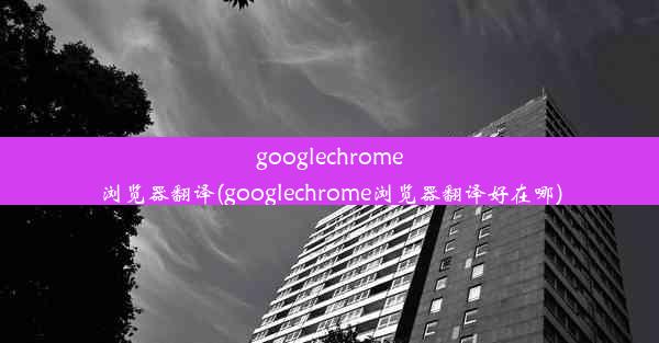 googlechrome浏览器翻译(googlechrome浏览器翻译好在哪)