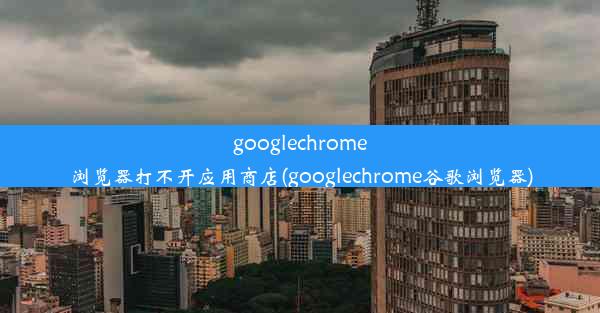 googlechrome浏览器打不开应用商店(googlechrome谷歌浏览器)