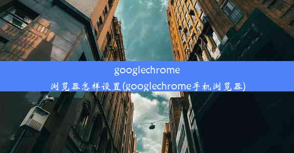 googlechrome浏览器怎样设置(googlechrome手机浏览器)