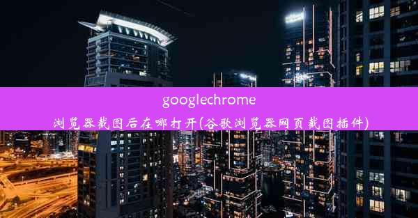 googlechrome浏览器截图后在哪打开(谷歌浏览器网页截图插件)