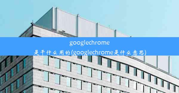 googlechrome是干什么用的(googlechrome是什么意思)