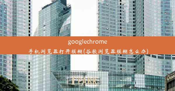 googlechrome手机浏览器打开模糊(谷歌浏览器模糊怎么办)