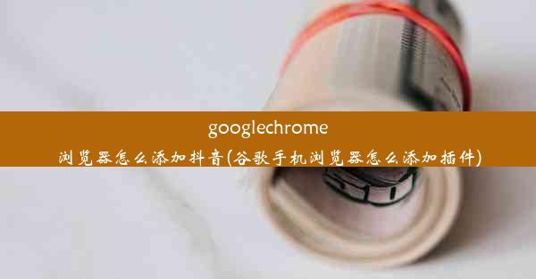 googlechrome浏览器怎么添加抖音(谷歌手机浏览器怎么添加插件)