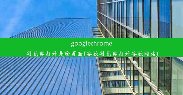 googlechrome浏览器打开是啥页面(谷歌浏览器打开谷歌网站)