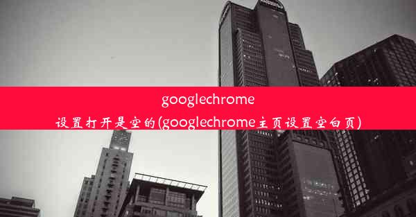 googlechrome设置打开是空的(googlechrome主页设置空白页)