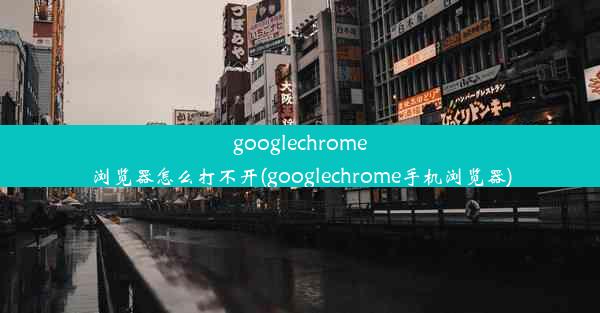 googlechrome浏览器怎么打不开(googlechrome手机浏览器)