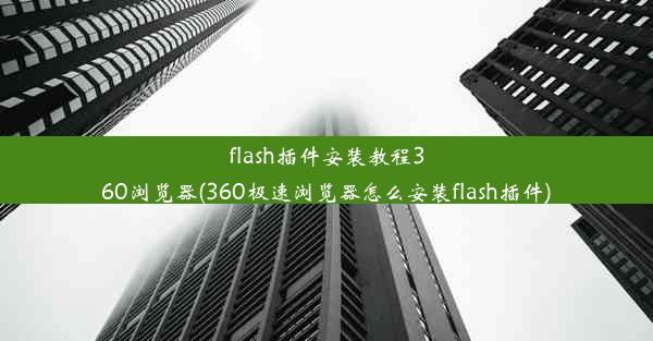 flash插件安装教程360浏览器(360极速浏览器怎么安装flash插件)