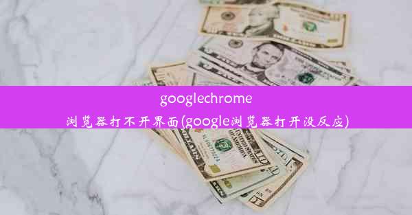 googlechrome浏览器打不开界面(google浏览器打开没反应)