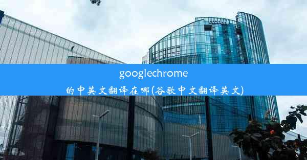 googlechrome的中英文翻译在哪(谷歌中文翻译英文)