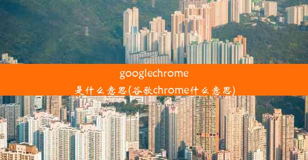 googlechrome是什么意思(谷歌chrome什么意思)