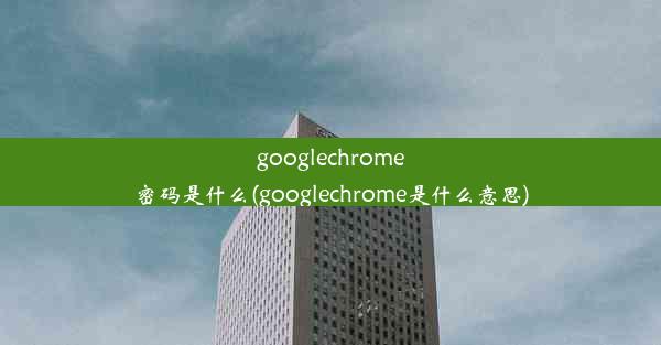 googlechrome密码是什么(googlechrome是什么意思)