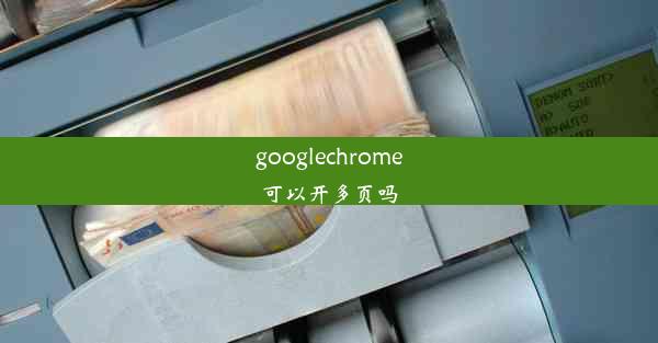 googlechrome可以开多页吗