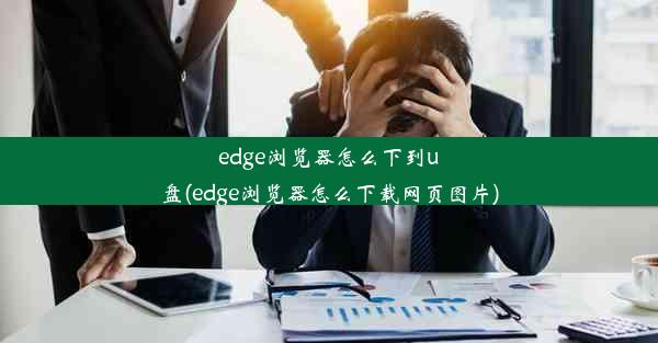 edge浏览器怎么下到u盘(edge浏览器怎么下载网页图片)