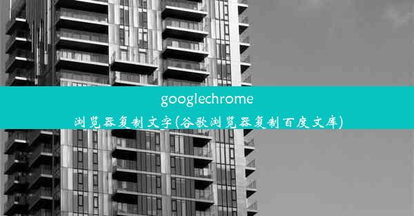 googlechrome浏览器复制文字(谷歌浏览器复制百度文库)