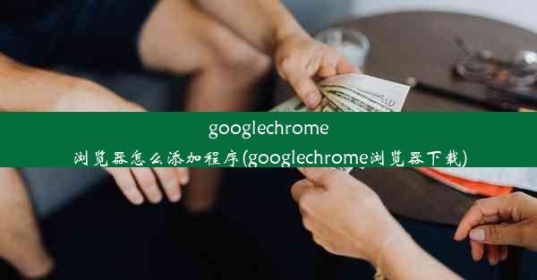 googlechrome浏览器怎么添加程序(googlechrome浏览器下载)