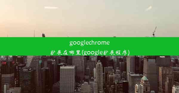 googlechrome扩展在哪里(google扩展程序)