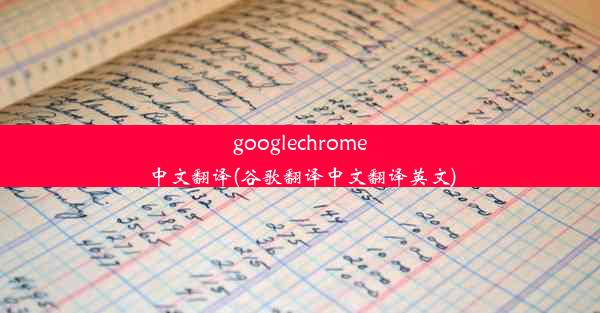 googlechrome中文翻译(谷歌翻译中文翻译英文)