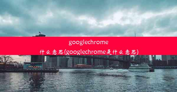 googlechrome什么意思(googlechrome是什么意思)