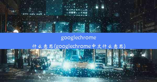 googlechrome什么意思(googlechrome中文什么意思)