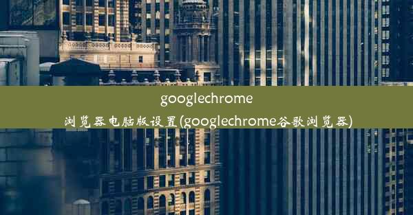 googlechrome浏览器电脑版设置(googlechrome谷歌浏览器)