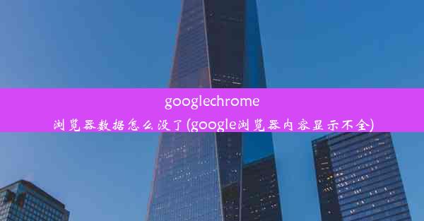 googlechrome浏览器数据怎么没了(google浏览器内容显示不全)