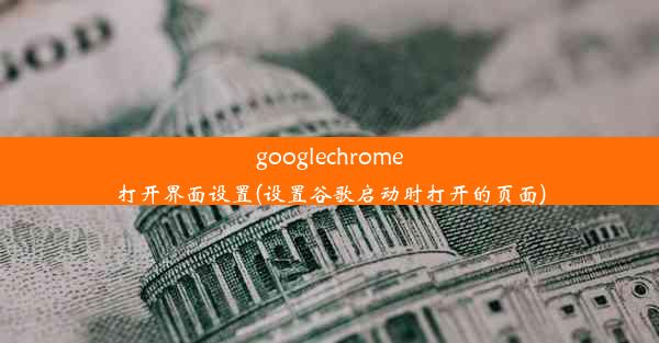 googlechrome打开界面设置(设置谷歌启动时打开的页面)