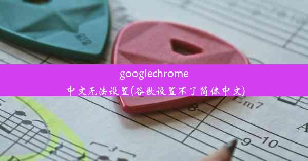 googlechrome中文无法设置(谷歌设置不了简体中文)