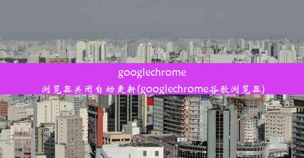 googlechrome浏览器关闭自动更新(googlechrome谷歌浏览器)