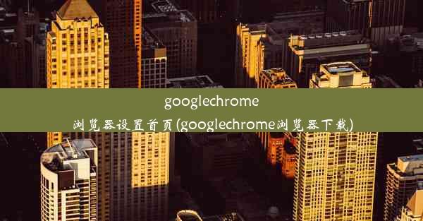 googlechrome浏览器设置首页(googlechrome浏览器下载)