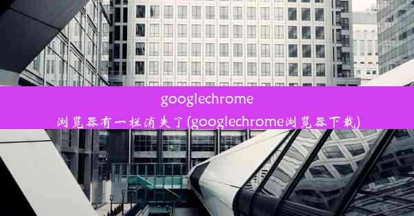 googlechrome浏览器有一栏消失了(googlechrome浏览器下载)