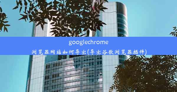 googlechrome浏览器网站如何导出(导出谷歌浏览器插件)