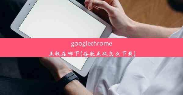 googlechrome正版在哪下(谷歌正版怎么下载)