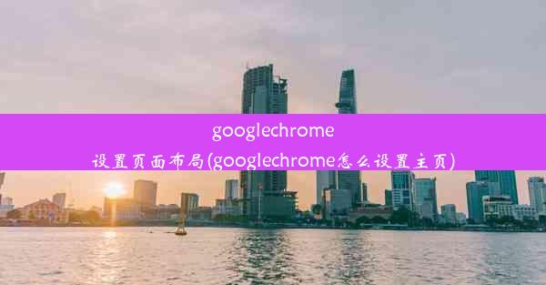 googlechrome设置页面布局(googlechrome怎么设置主页)